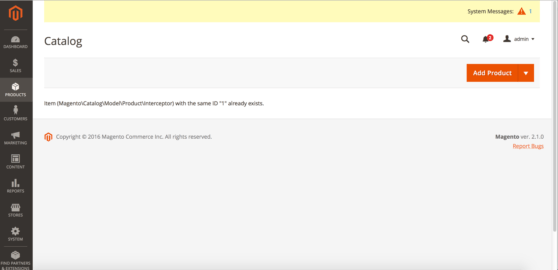 Workaround for Magento 2 Issue #5418 – Product Grid does not work after Import